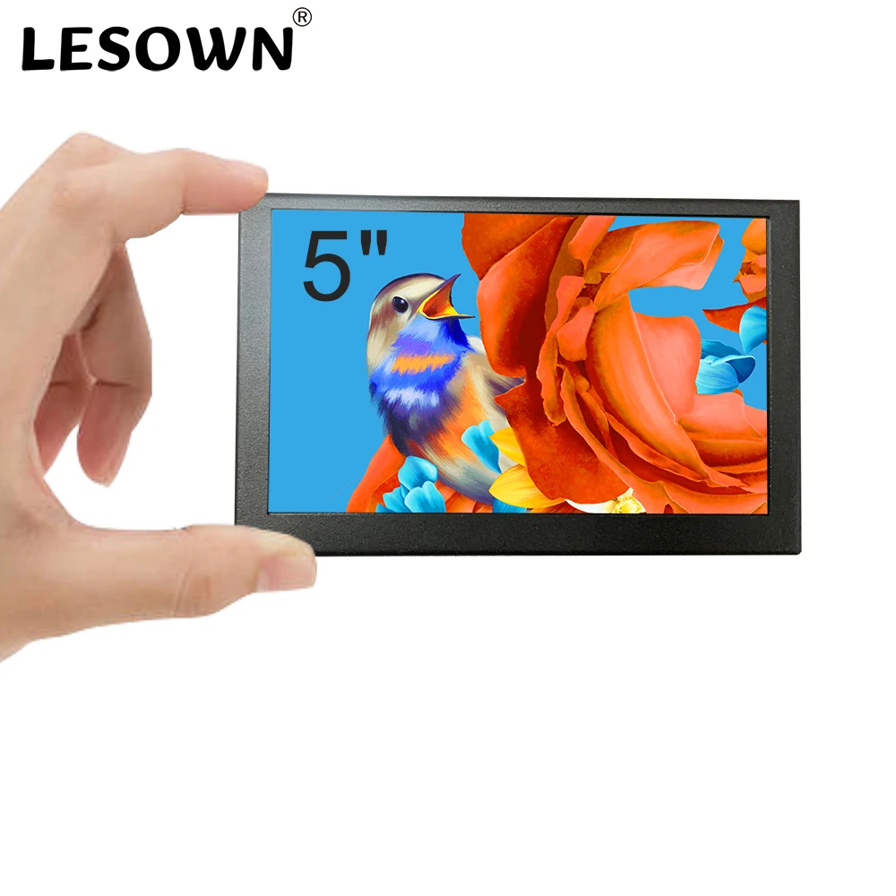 Gaming Monitor Curved - LESOWN 5-calowy Mini Monitor IPS 800x480
