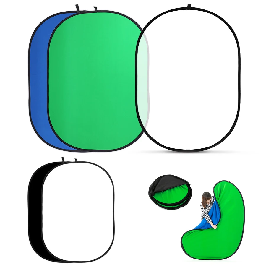 Green Screen Collapsible - TENWISH 100*150cm / 200*150cm 2w1 składane