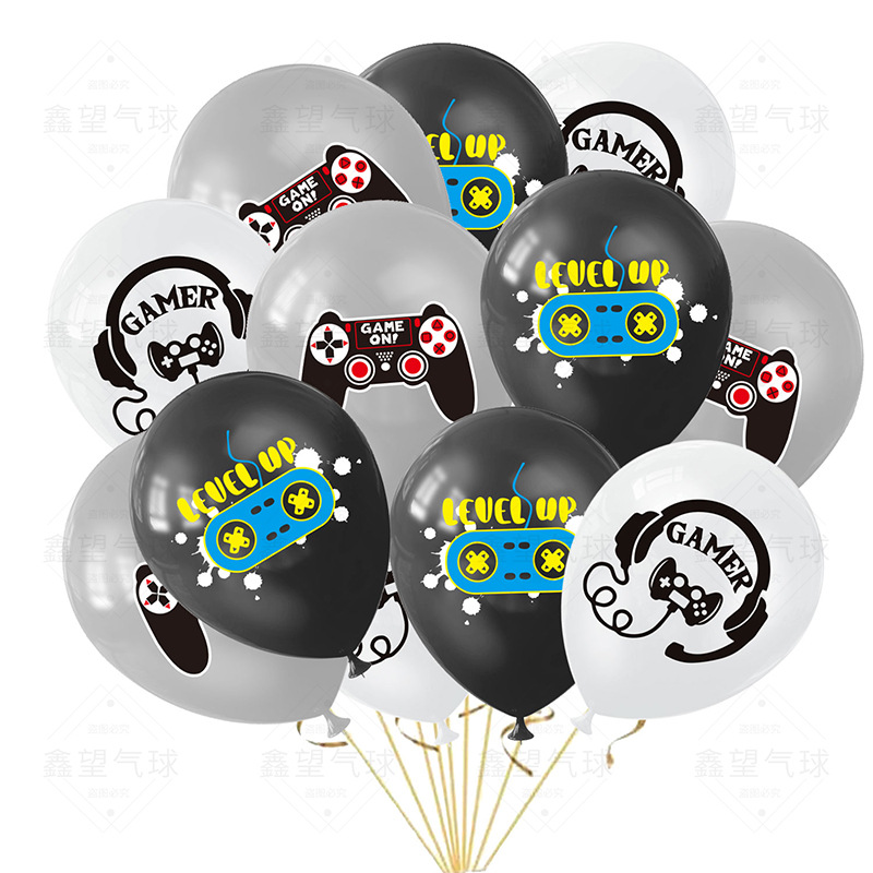 Esports Gaming Controller - 10/30 szt. Czarne białe balony do