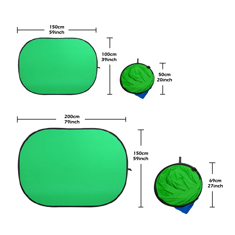 TENWISH 100*150cm / 200*150cm  – Green Screen Collapsible recenzja i cena