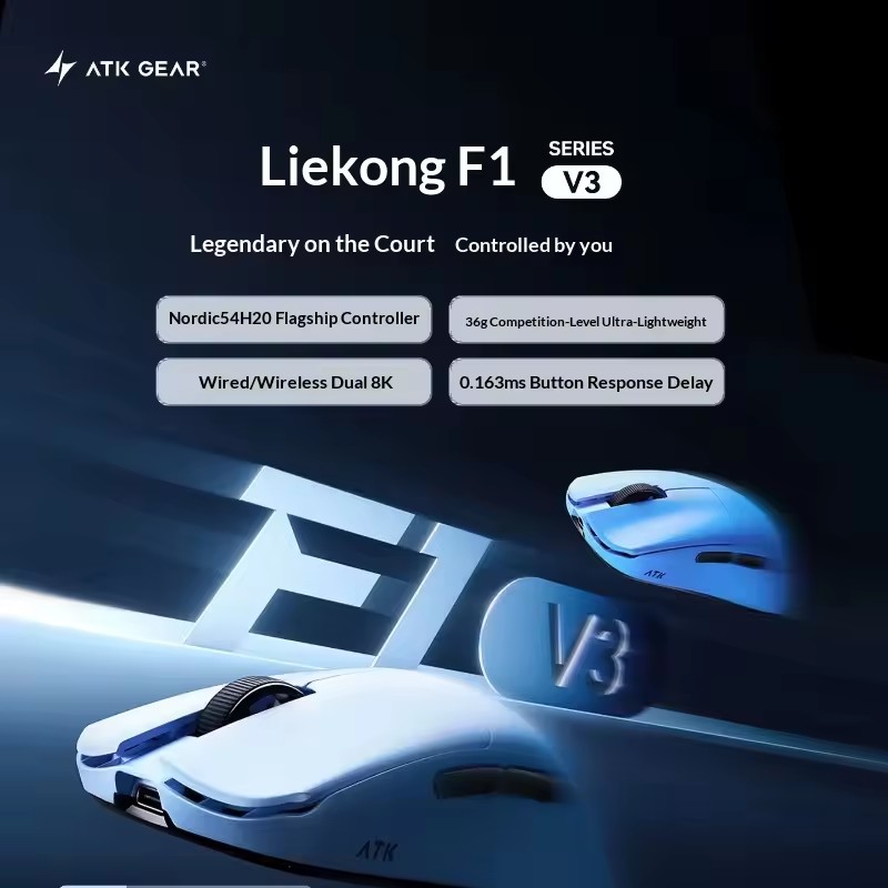 ATK F1 V2/V3 Bezprzewodowa mys – Mouse Gaming Esports recenzja i cena